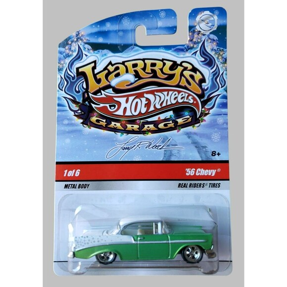 Hot Wheels Other - 2009 Hot Wheels '56 CHEVY Metallic Green White Wayne's Holiday Garage 1/6  RRLW5